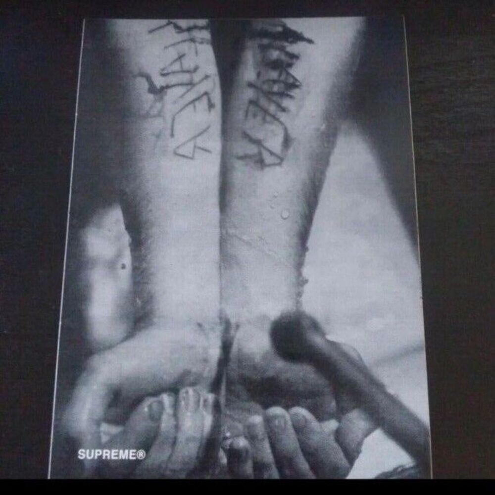 Supreme slayer bleeding fan Box logo multi color sticker Rare #supreme #supr